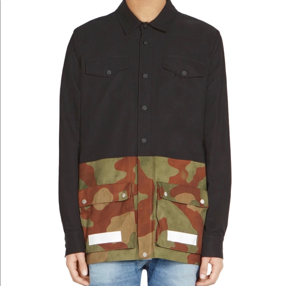 Off-White Split Camo Button-Down Shirt - image 2